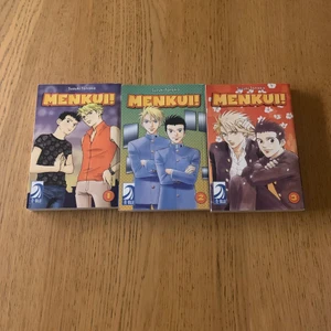 Menkui! Manga volym 1-3 - Menkui! Yaoi manga, volym 1-3. Bra skick! Aldrig läst :)