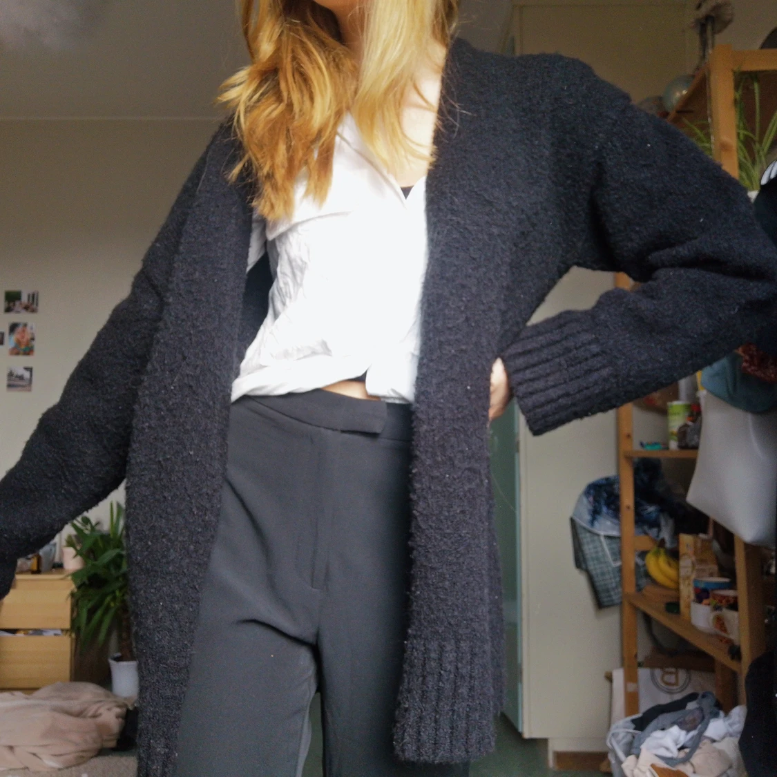 Lång stickad kofta i S💕 - 90