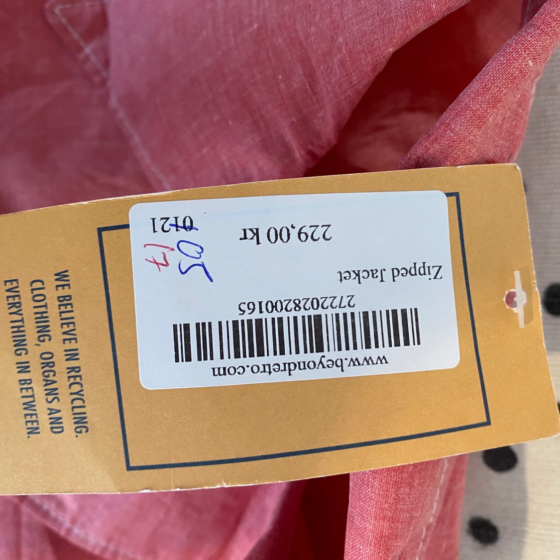 Rosa jacka/tunn tröja  - 91