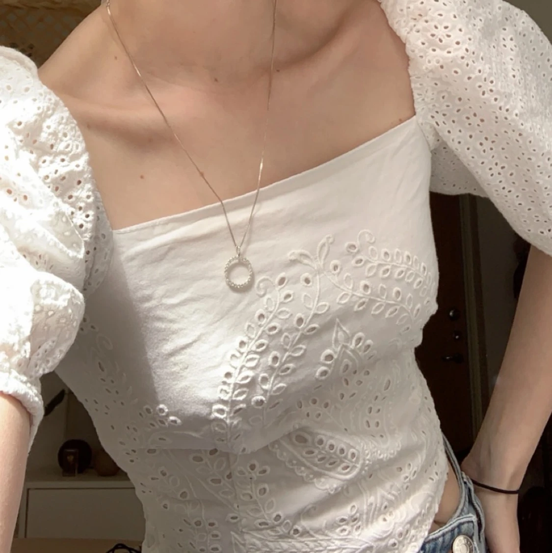 Topp med puffärm - 91