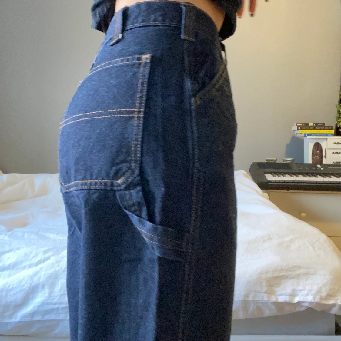 Blåa straight leg jeans - 91