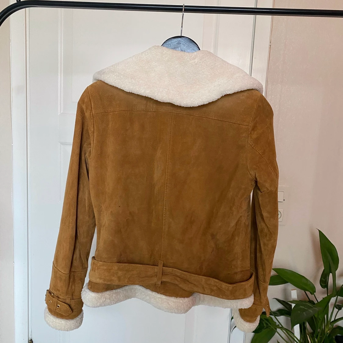 Äkta brun mockajacka XS - 91