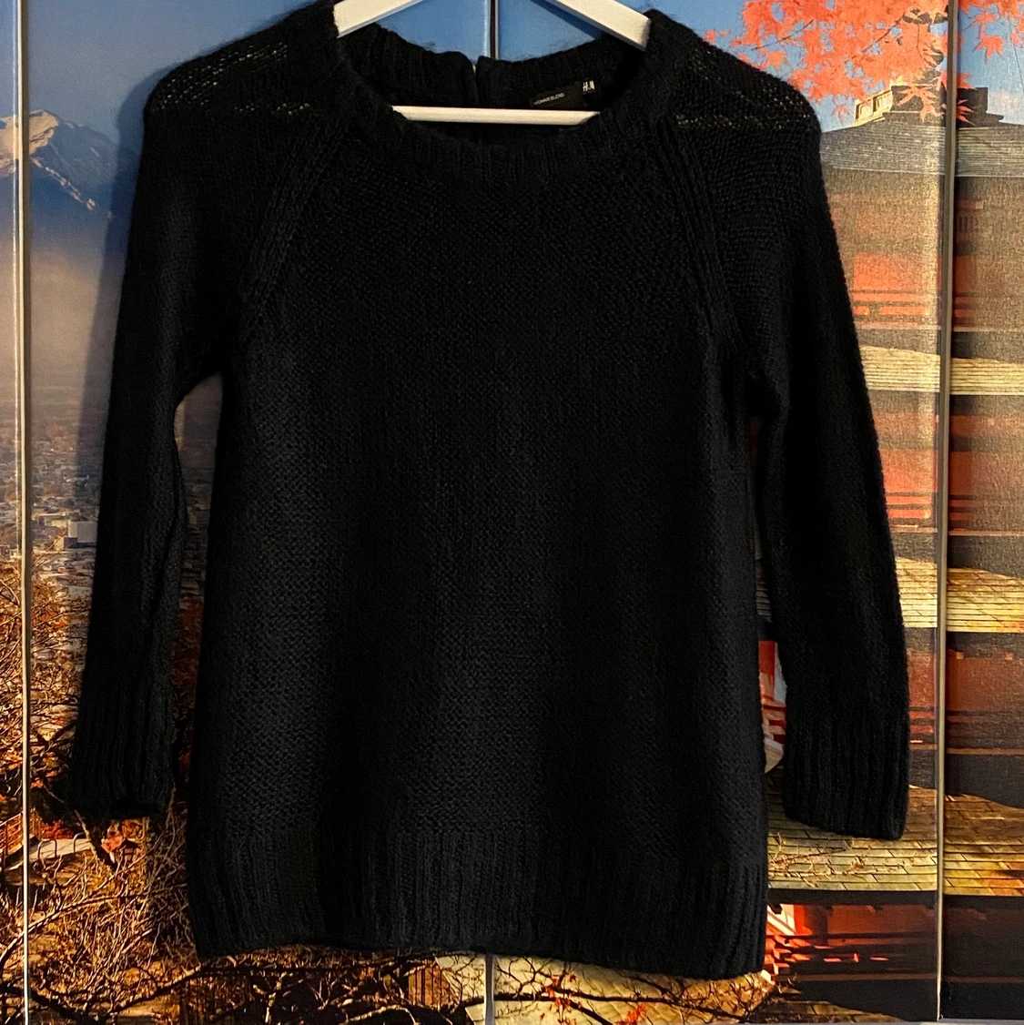 Oanvänd varm stickad tröja storlek S 