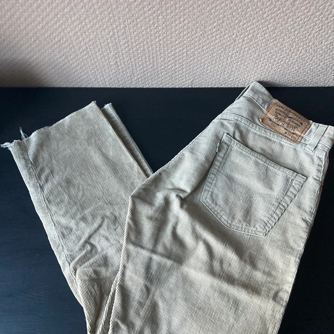 Vintage beiga manchesterbyxor - Levis 