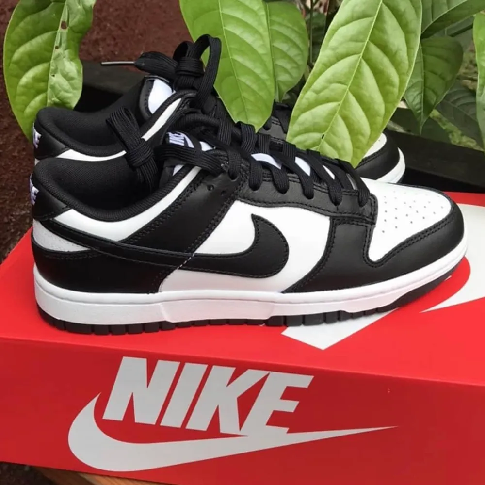 Säljer ett helt par oanvända Nike Jordan Dunk Low i svart/vit. Jättefina skor som är tyvärr för små för mig, hoppas de kommer till användning för någon annan 🍃🌸. Skor.