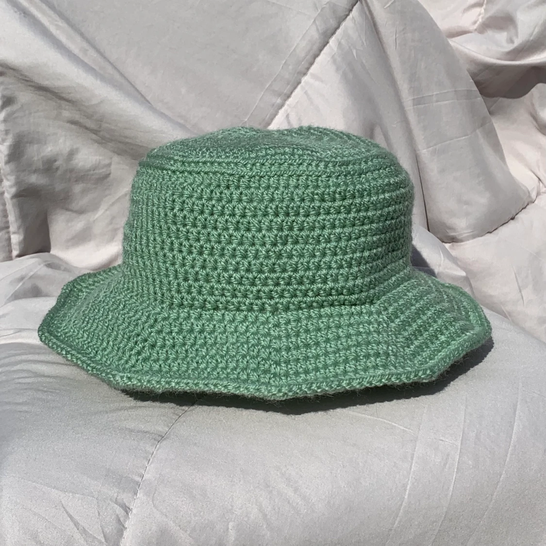 Virkad buckethat (grön) - 90