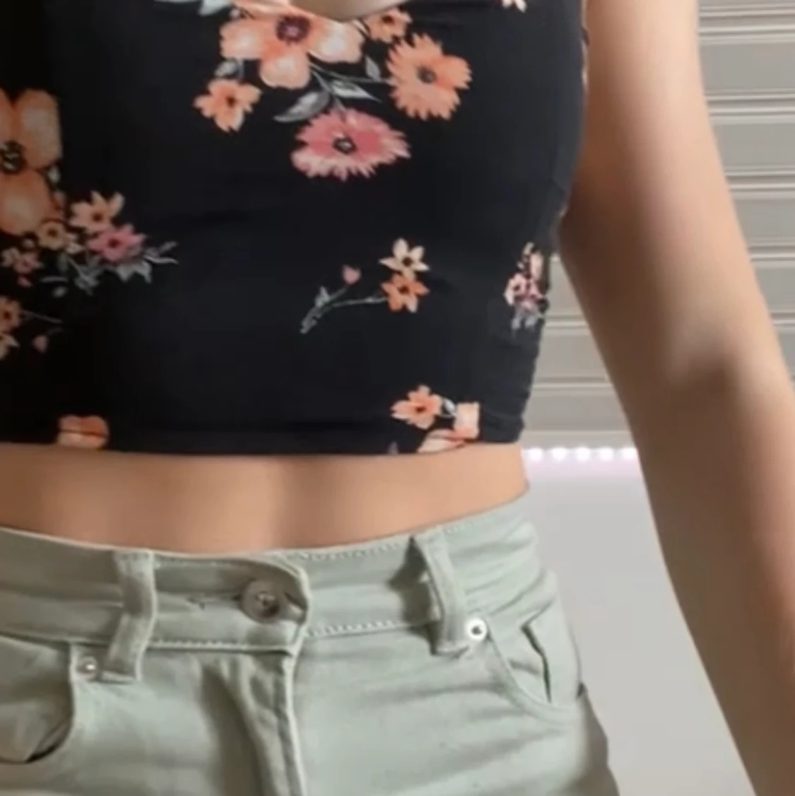 Söt blommig topp - 90