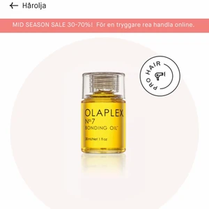 Olaplexolja  - En olja från Olaplex som kostar 315kr nypris! Såklart oanvänd och orörd och kvar i förpackning! Vid snabb affär lite billigare! Köparen står för frakt😘