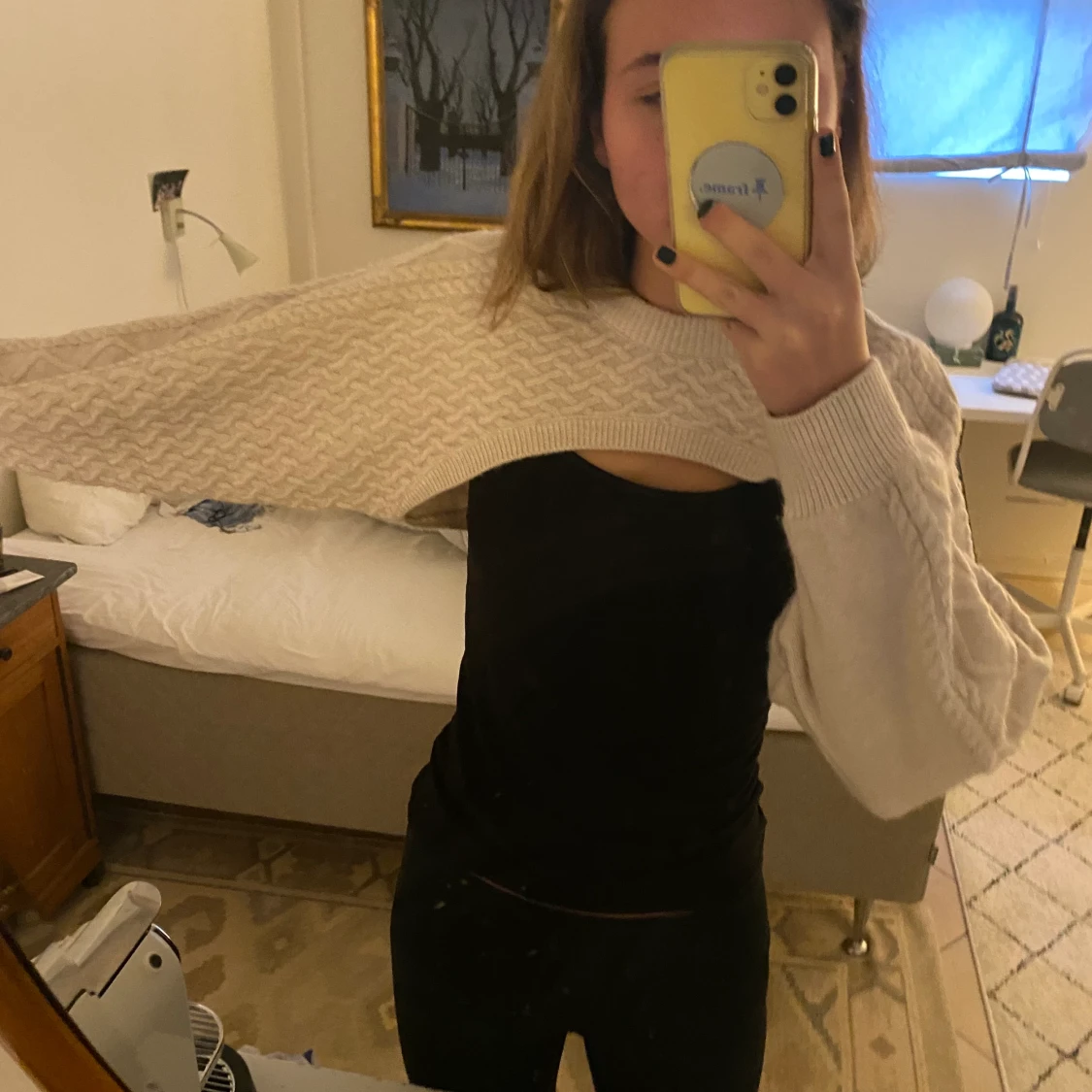 Croppad stickad tröja - 46