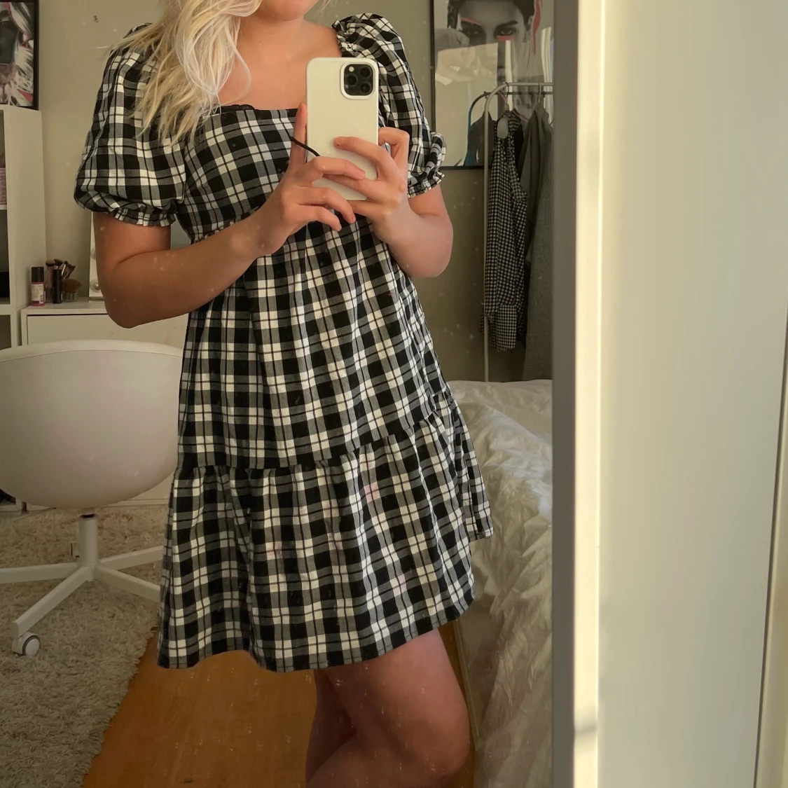 Rutig klänning - 90