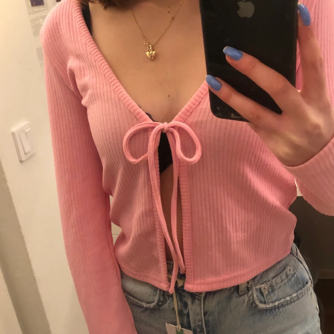 Rosa fin knyt tröja 