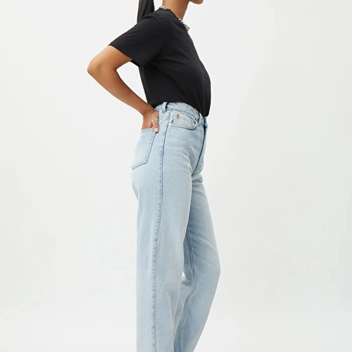 Raka ljusblåa jeans - 90