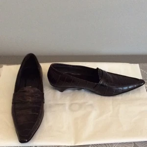 Fina skor i äkta läder - Helt oanvända. Äkta läder. Mörkbruna