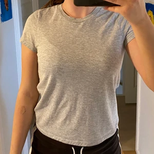 T-shirt basic - Grå basic t shirt i storlek S passar M oxå