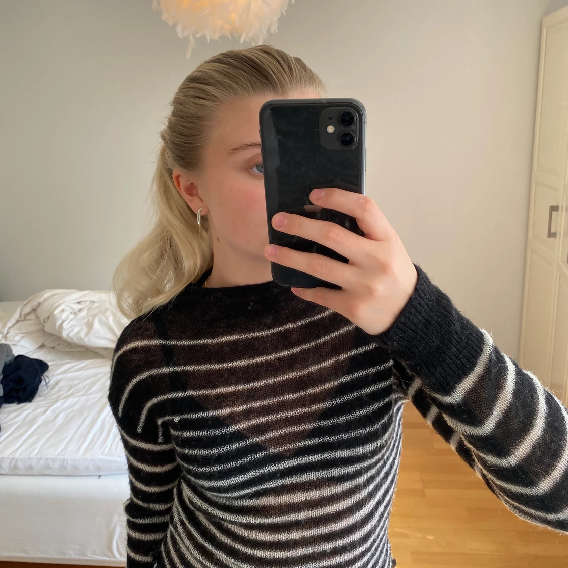 Långärmad randig tröja - 90