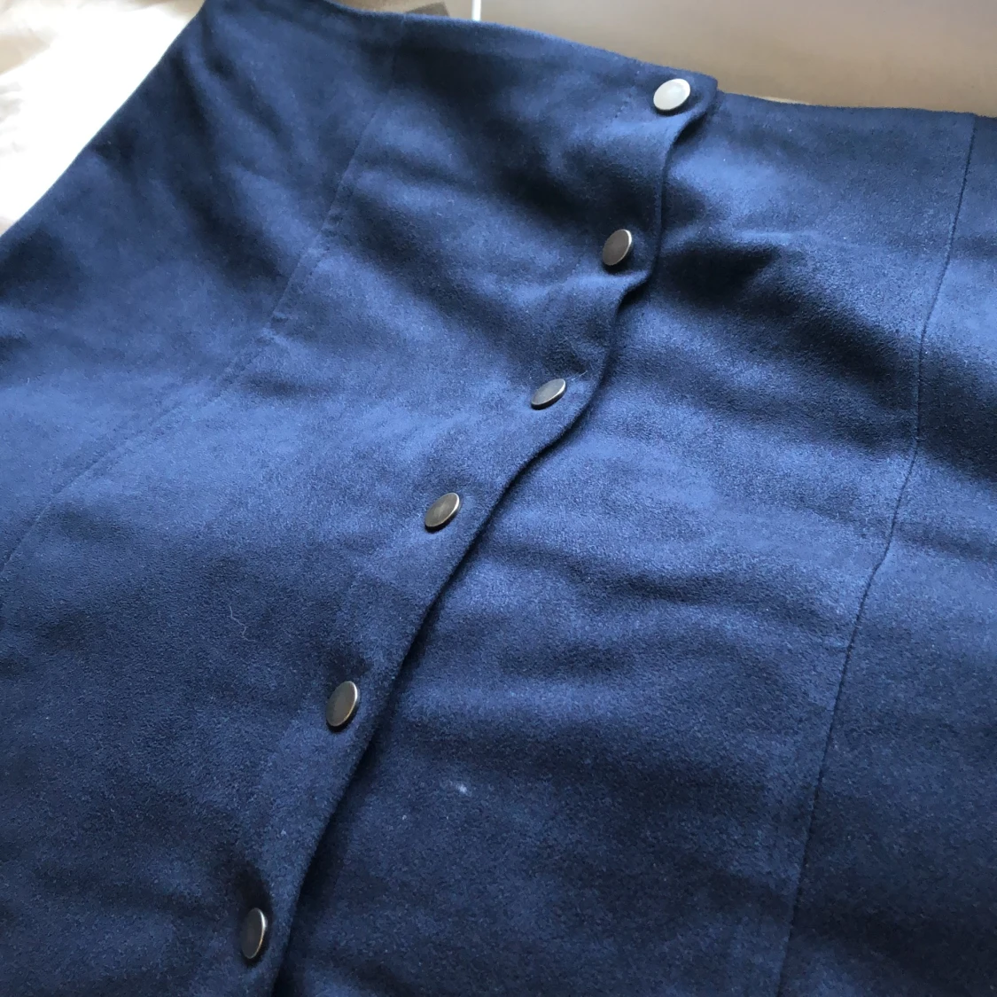 Blue suede skirt - 91