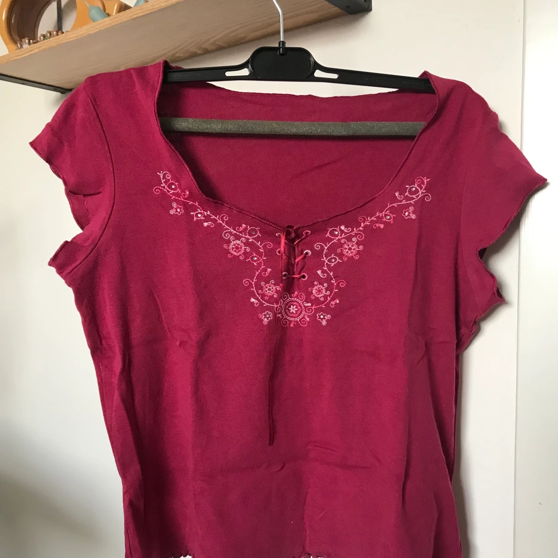 Hallonröd top  - 90