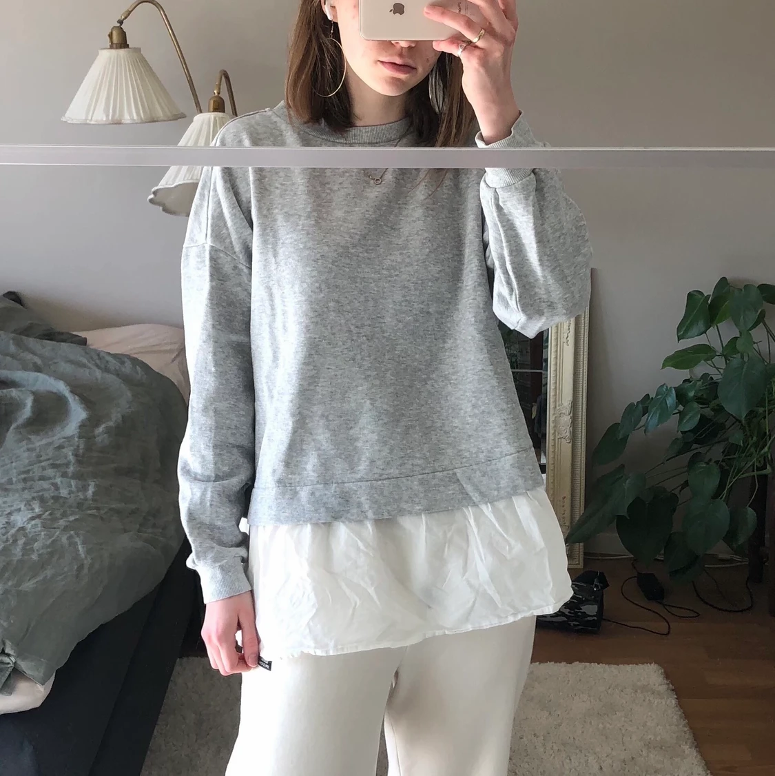 Grå/vit tröja S - 91