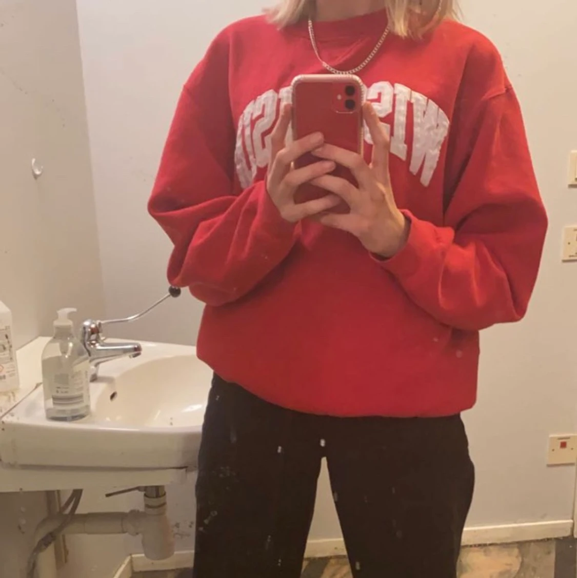 Röd sweatshirt - 91