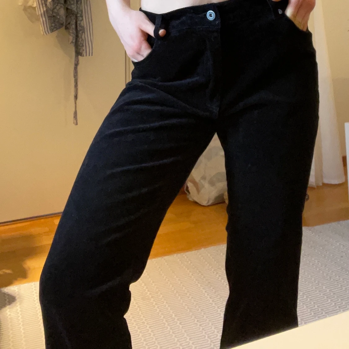 Svarta Manchesterbyxor 