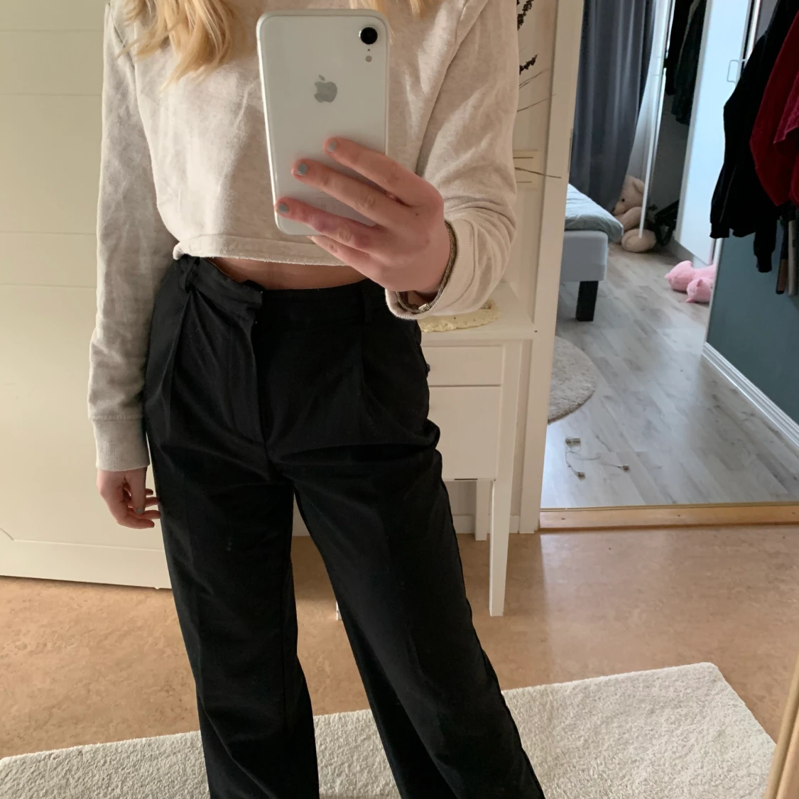 Kroppad beige tröja  - 90