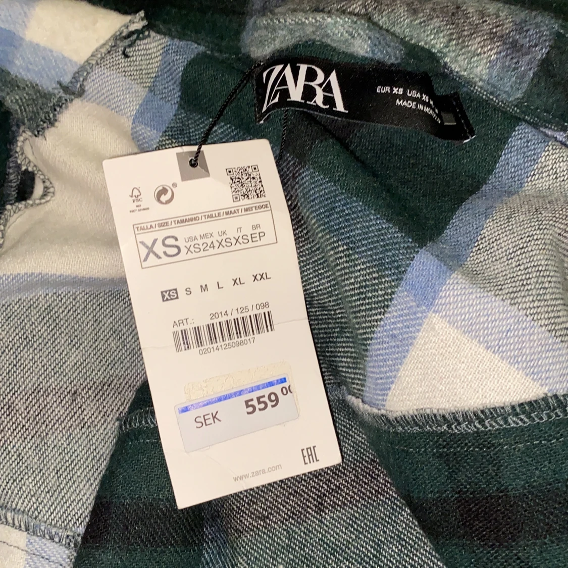 Rutig vårjacka från Zara st. XS - 91