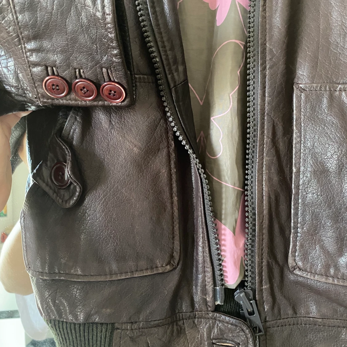 Vintage skinnjacka - 90