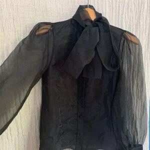 Transparent blus Zara - Jättesnygg blus från Zara! Hade gärna behållit den men har tyvärr ingen användning för den. Den är lite oversize så passar både XS och S. Så den är väldigt sparsamt använd, bar den bl.a. när jag gick och såg Moulin Rouge i Paris 🌛                                                   ✨ Kan skickas mot frakt!