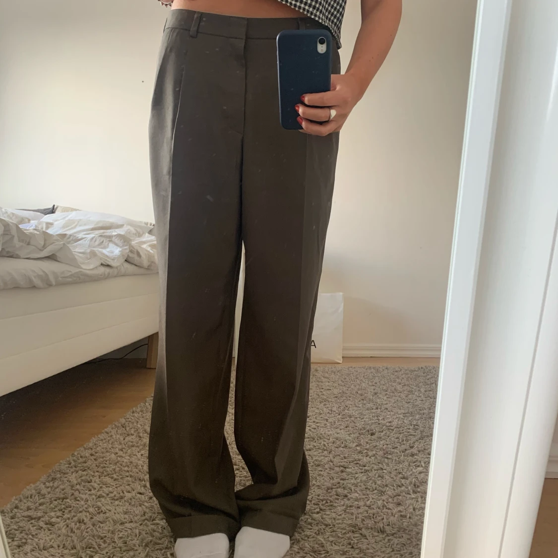 Lågmidjade kostymbyxor