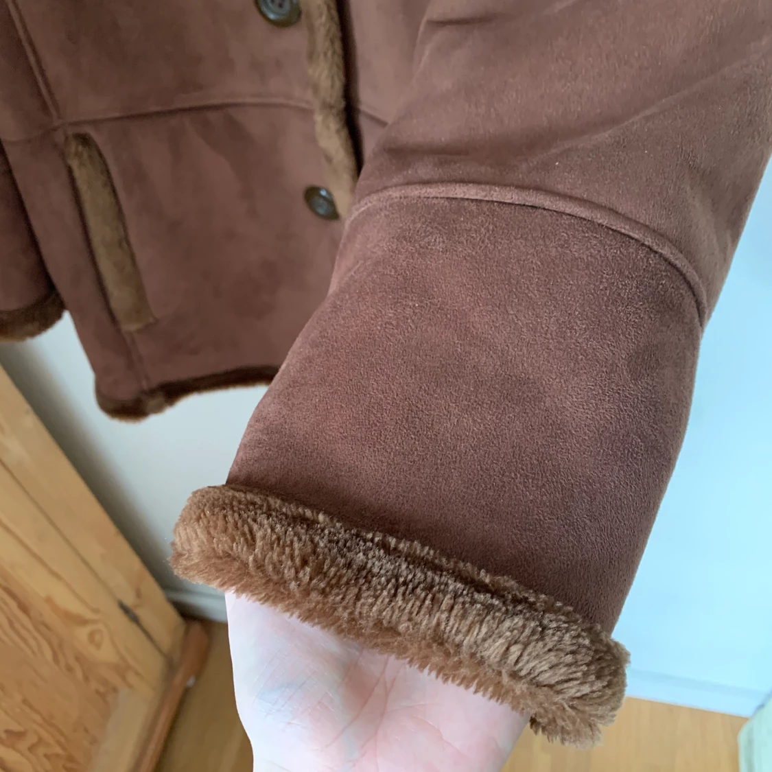 Mockajacka med Teddyfoder strl 42/44 - 91