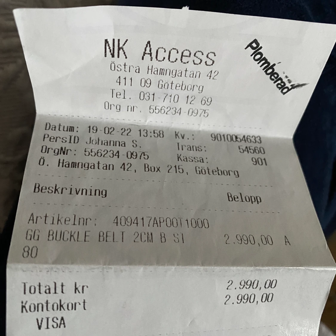 GG Buckle Belt strl 80 - 91