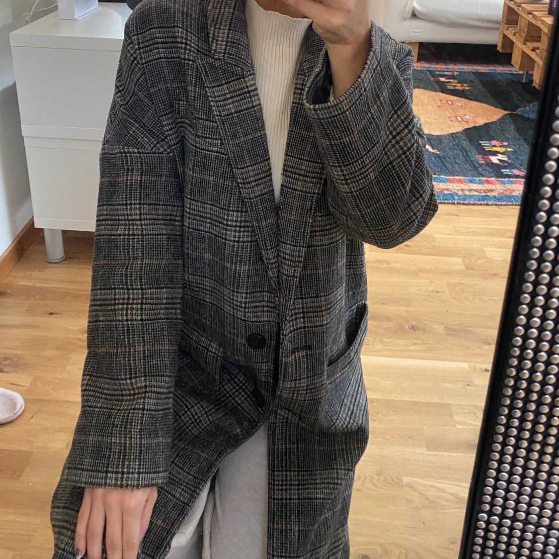 Grå mönstrad superfin kappa 😻