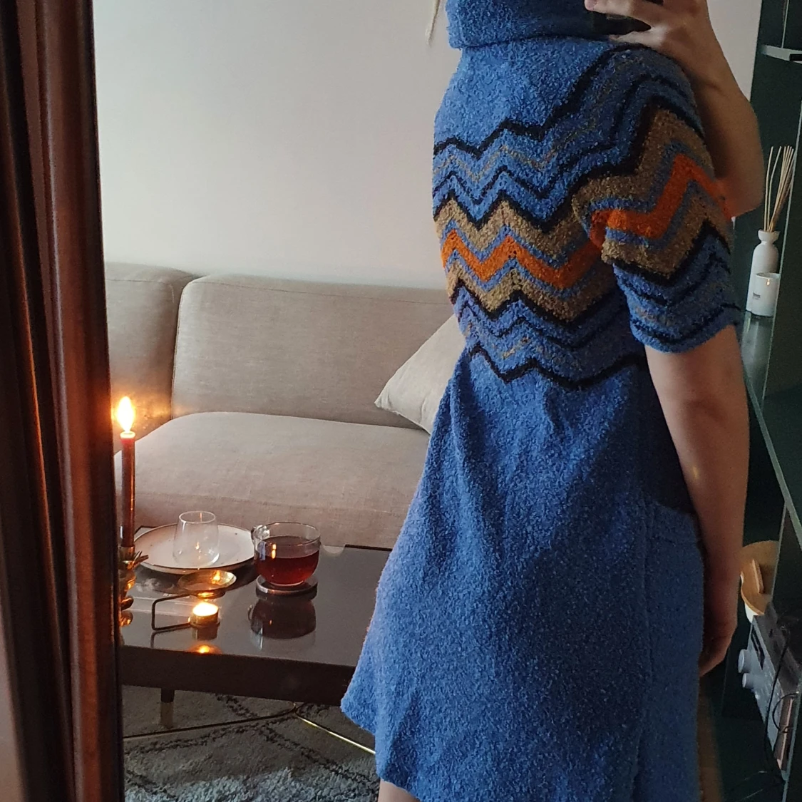 Supersöt stickad klänning  - 90