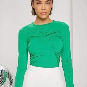 Langærmet fest bluse grøn ny xs - Ubrugt 