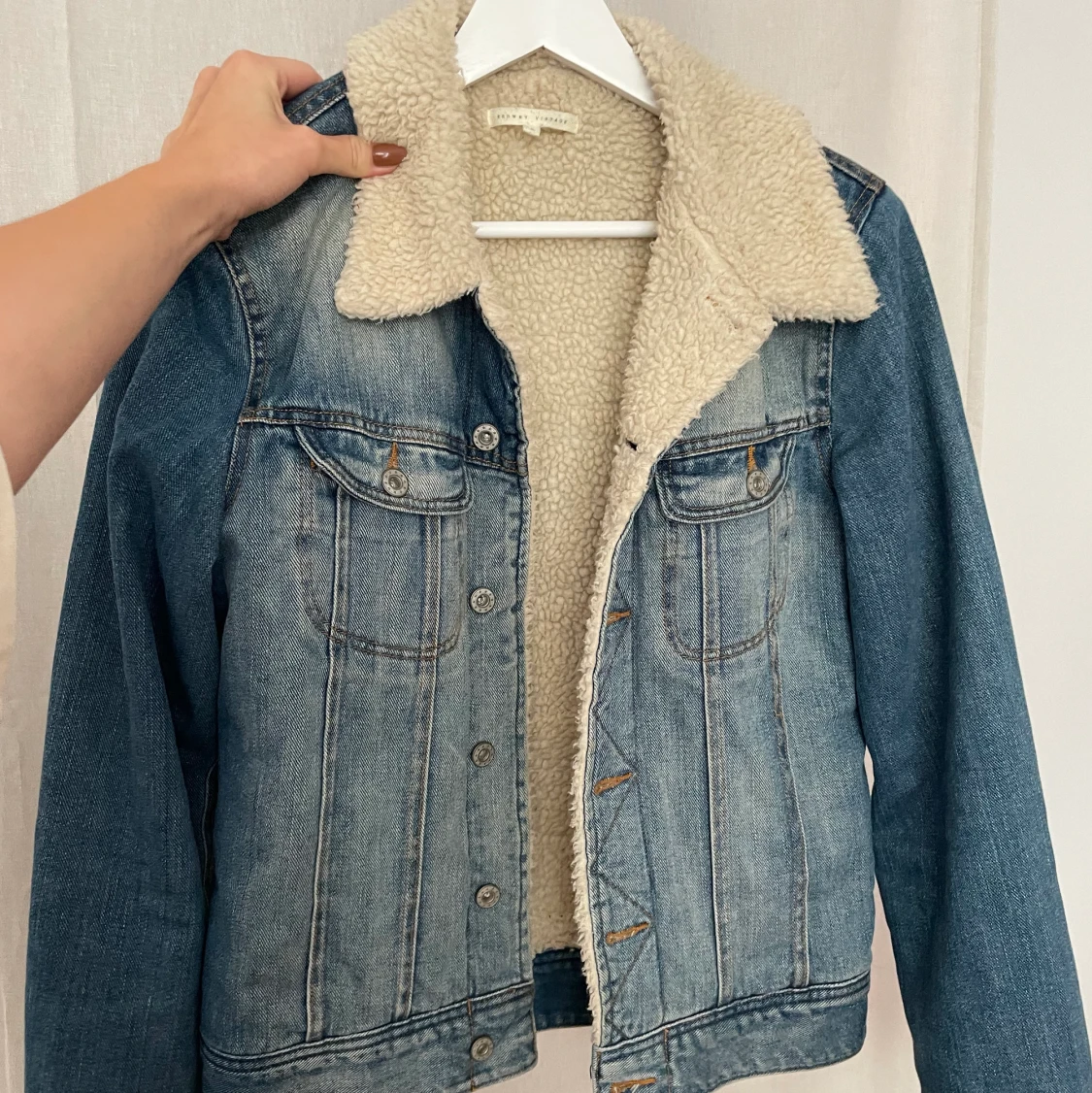 Vintage fodrad Jeansjacka strl M - 90