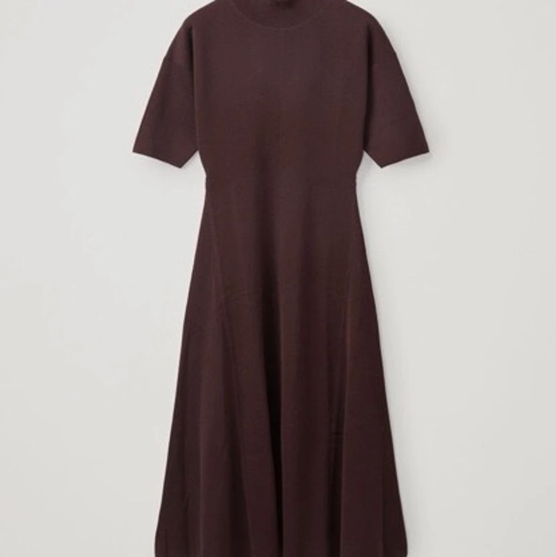 High Neck Knitted Midi Skater Dress Dark - 90