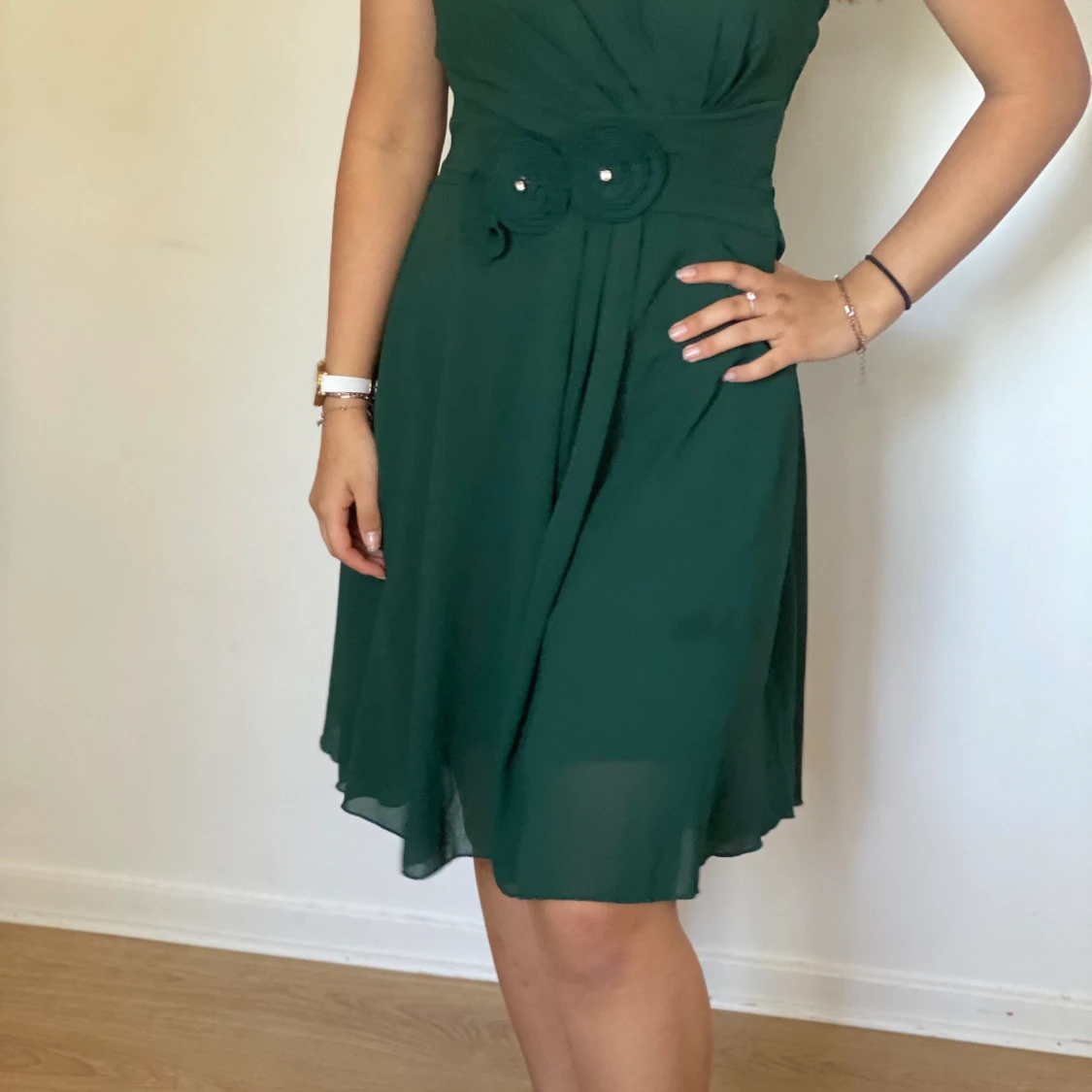 Grön of shoulder klänning - 90