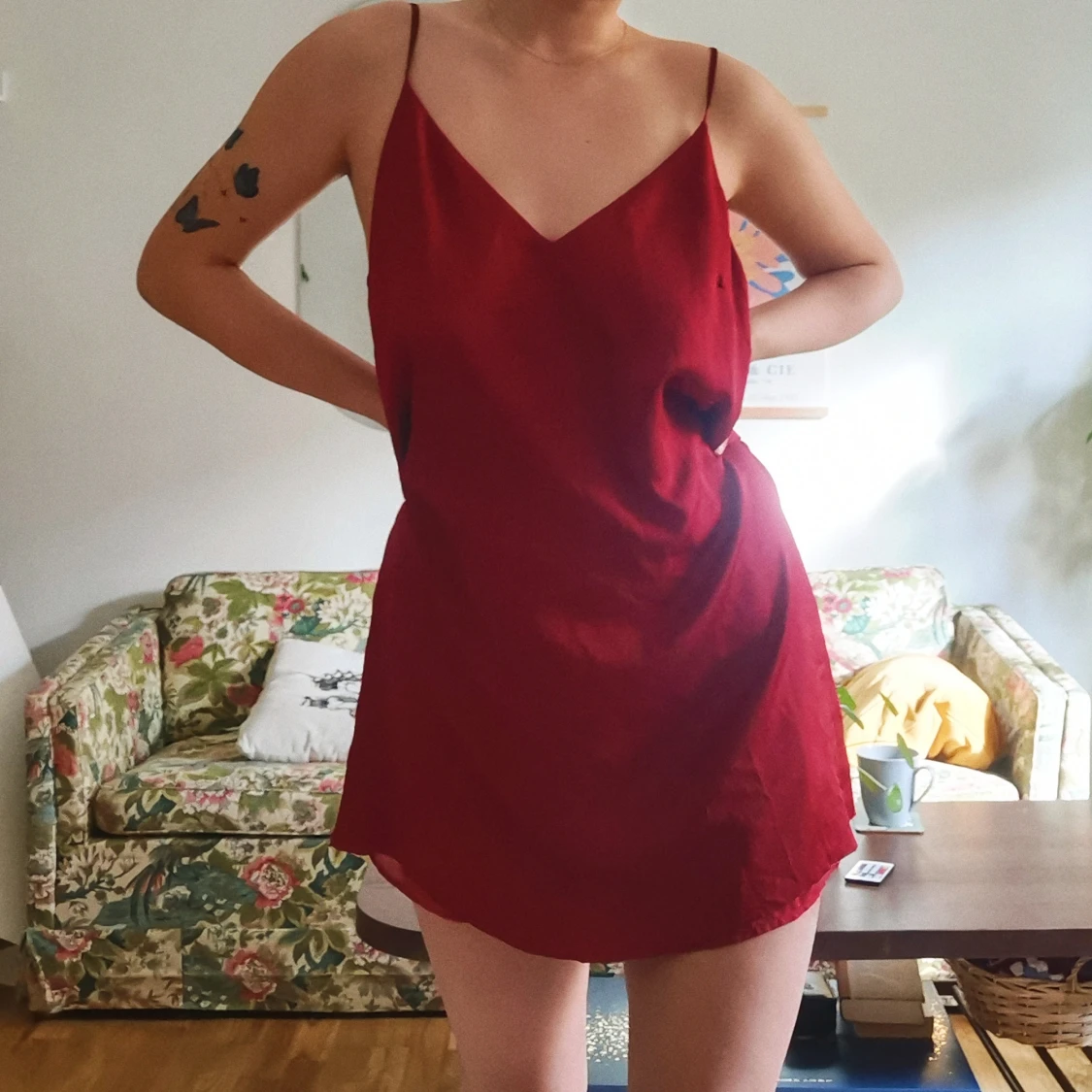 röd slipdress