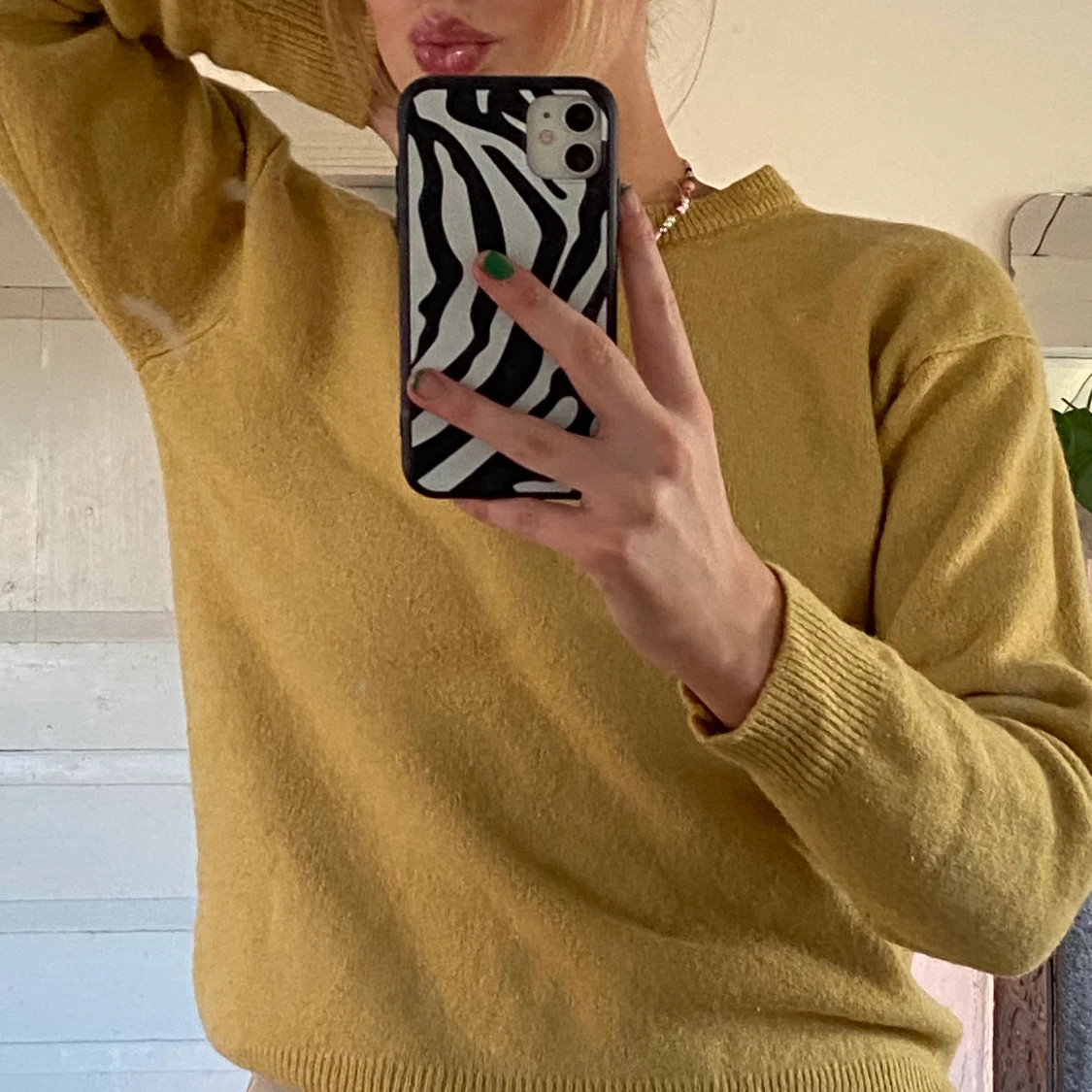 stickad tröja 100% lammull - 90