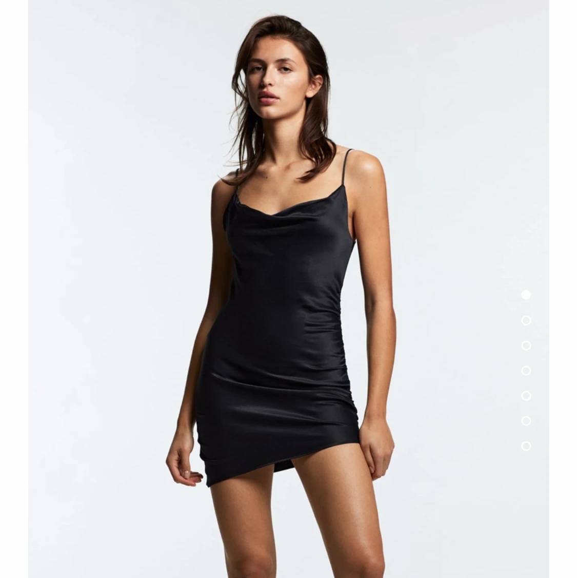 Satin klänning zara