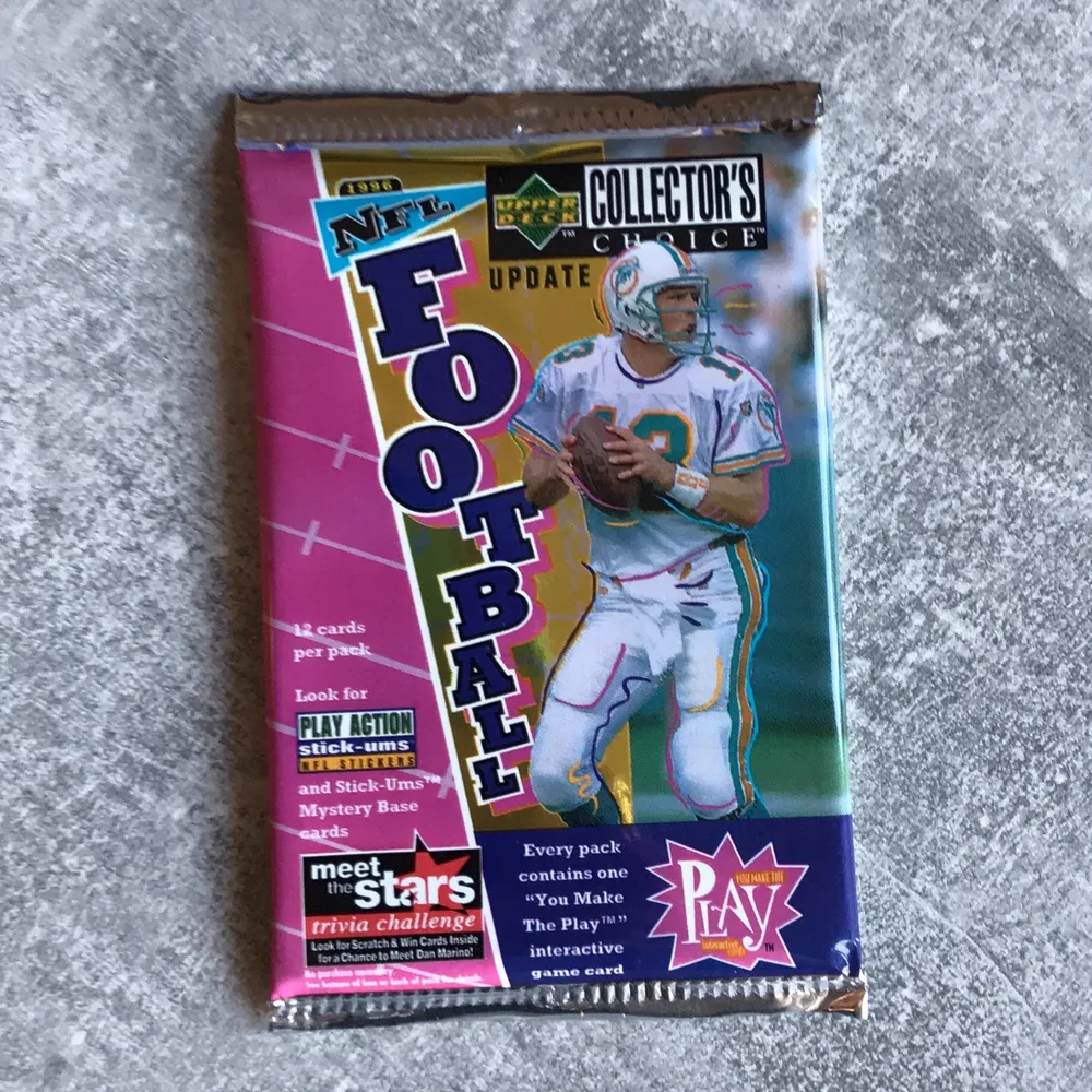 Oöppnat paket med NFL samlarbilder från år 1996. 20kr + 13kr i fraktkostnad.. Övrigt.