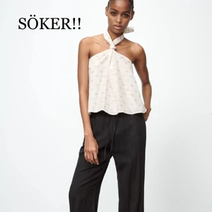 Halterneck topp från zara, storlek M ell - Söker i storlek S eller M!
