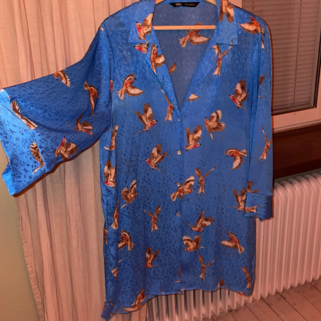 Blus fågelmönster ZARA L - 90