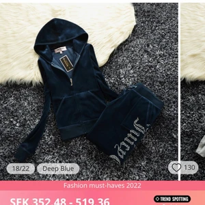 Juicy likande set - Ett juicy likande set från aliexpress, väldigt bra skick. Vet inte riktigt storleken men passar mig som är xs och 165 cm lång. Har inte riktigt bestämt pris än men kontakt mig så kommer vi överens om ett pris. Köparen står för frakt❤️