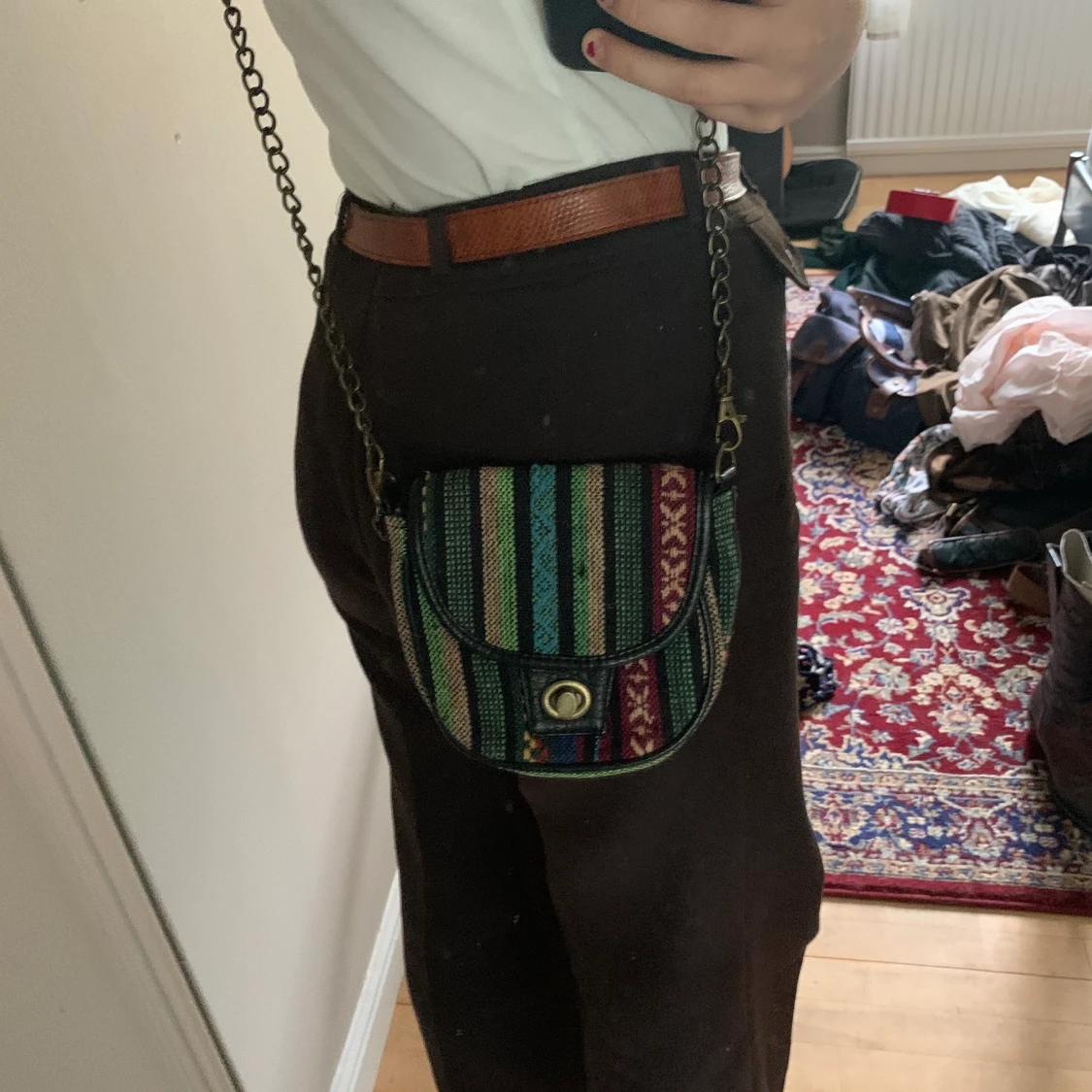 färgglad axelbandsväska - 90