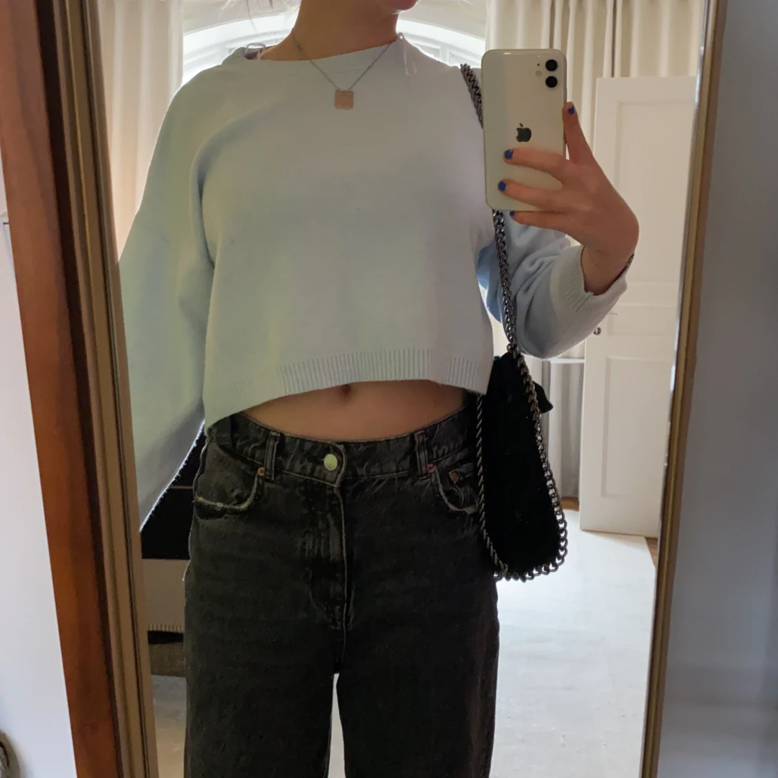 Ljusblå tröja från pull&bear