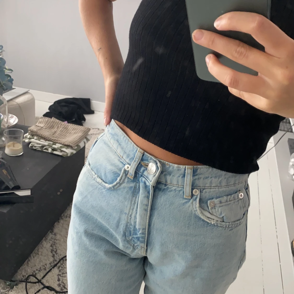 Blus med puffärmar  - 91