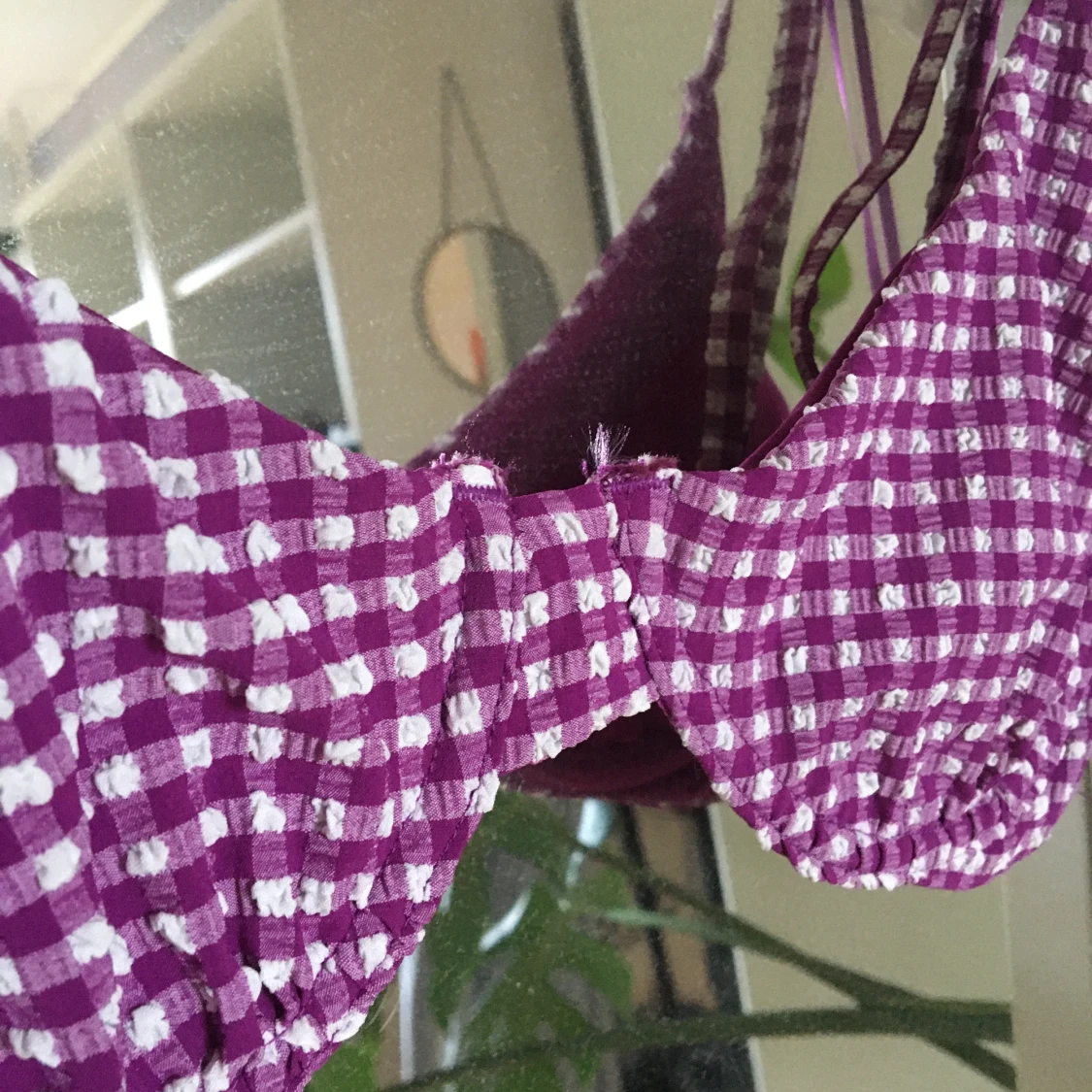 Lila bikiniöverdel med bygel  - 90