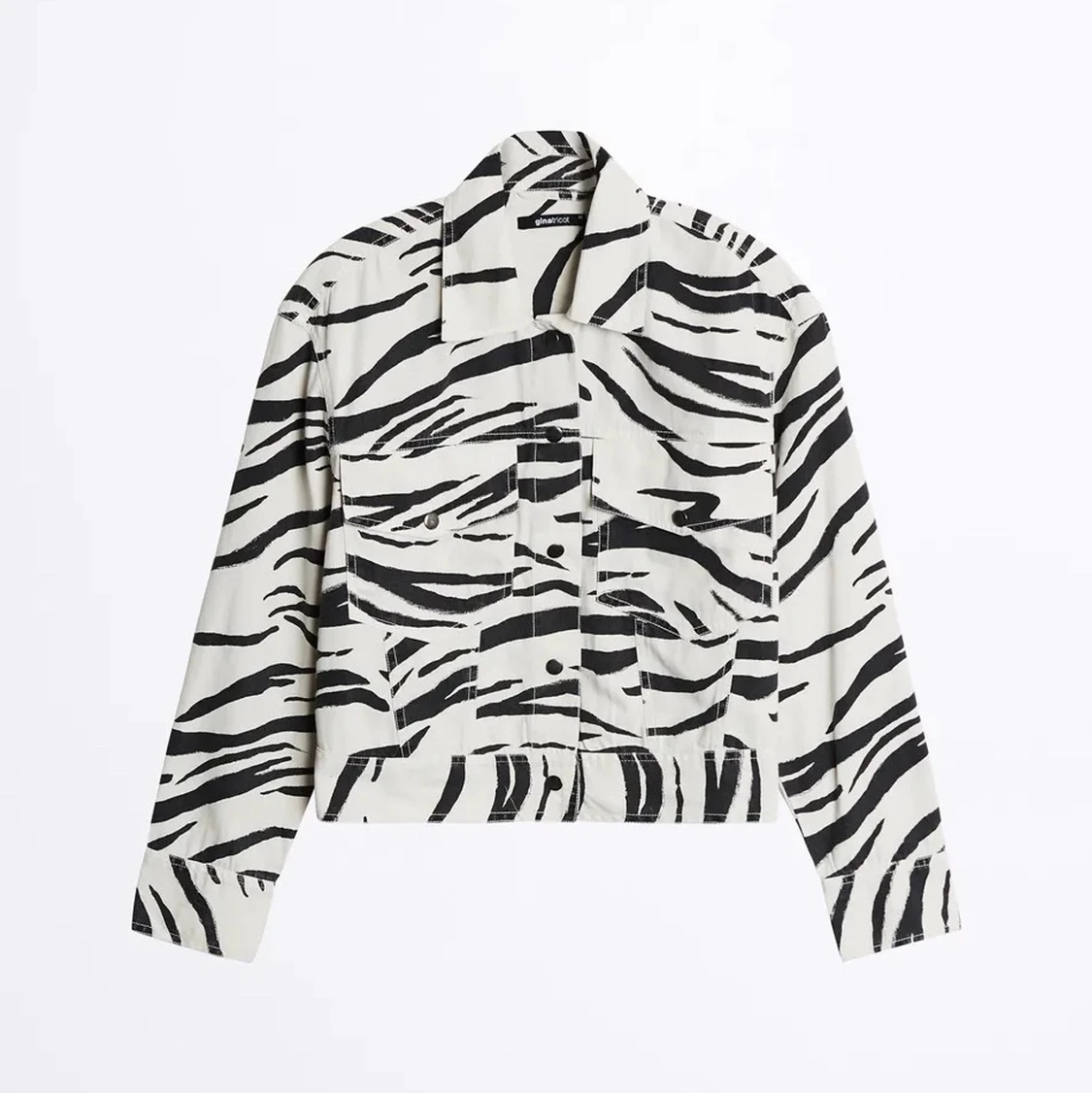 jeansjacka i zebramönster  - 90