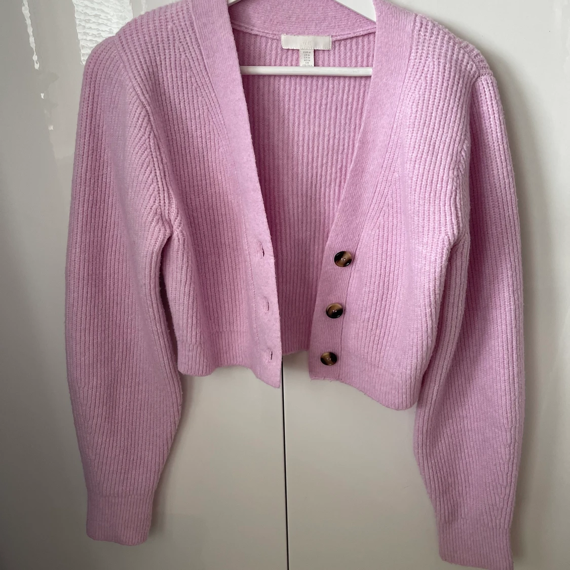 Rosa stickad kofta  - 91